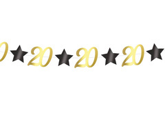 Girlanda na dwudzieste urodziny złota - 300 cm - 1 szt.
