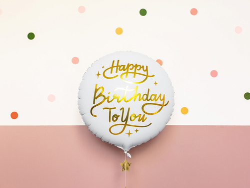 Balon foliowy Happy Birthday To You - 45 cm - 1 szt.