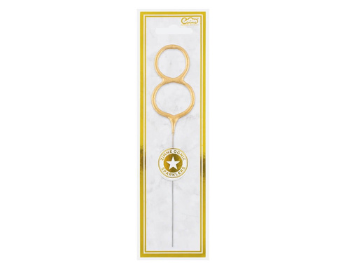 Zimne ognie złota cyferka 8 - 1 szt.