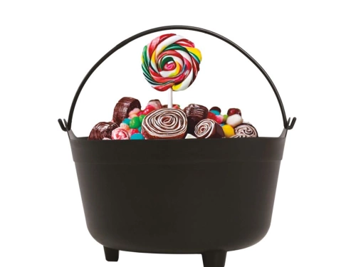 Wiaderko kociołek czarne na Halloween - 32 cm - 1 szt.