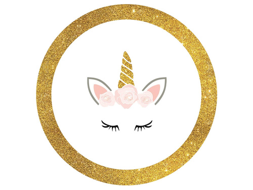 Dekoracyjny opłatek tortowy Piękny Jednorożec - 20 cm