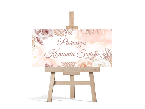 Plakat komunijny - I Komunia Święta - 70x33 cm