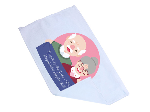 Ręcznik personalizowany na dzień babci i dziadka - 30x50 cm