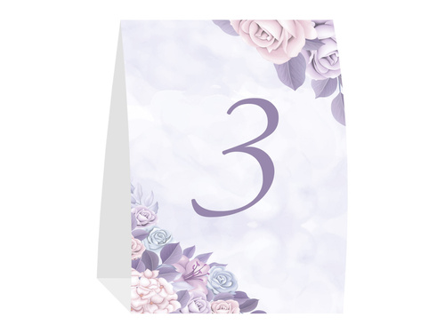 Stojak papierowy z numerem na stół weselny - 1 szt.