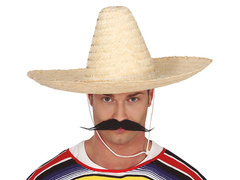 Sombrero meksykańskie słomkowe - 50 cm - 1 szt.