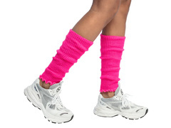 Ocieplacze na nogi różowe neonowe - 40 cm