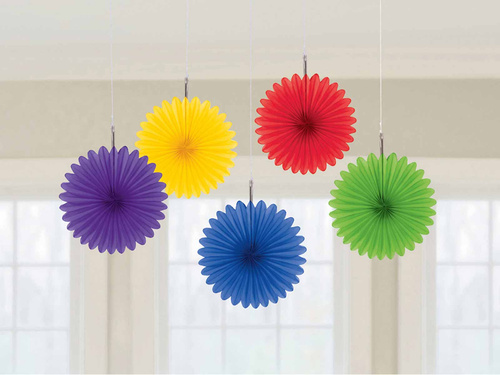 Rozetki wiszące wielokolorowe - 5 szt.