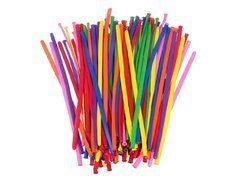 Modeliny, rurki - mix kolorów - 10 szt. + pompka