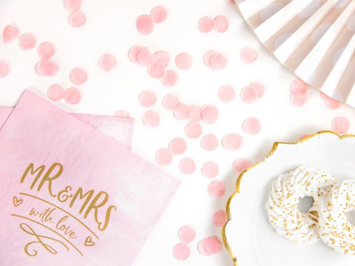 Konfetti jasnoróżowe Kółka - 15 g.