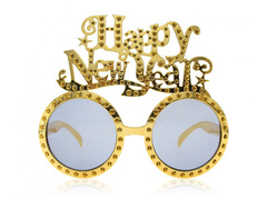Okulary Happy New Year złote - 1 szt.
