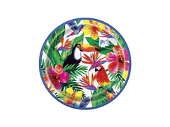 Talerzyki papierowe Tropikalna Wyspa - 23 cm - 8 szt.