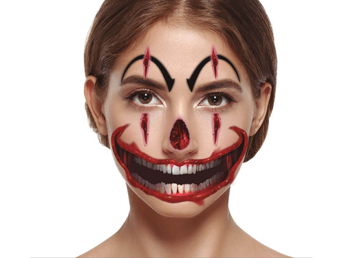 Samoprzylepne naklejki na twarz Klaun