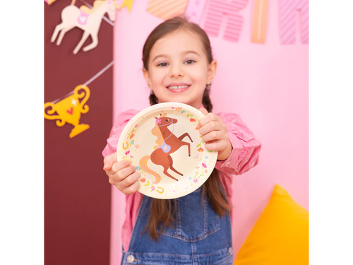 Talerzyki papierowe Koniki - 18 cm - 6 szt.