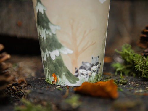 Kubeczki papierowe na urodziny Leśne Zwierzątka - 250 ml - 6 szt.