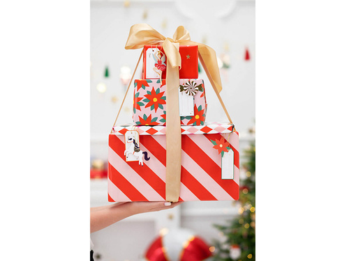 Papier do pakowania prezentów Gwiazda Betlejemska - 70 x 200 cm - 1 szt.