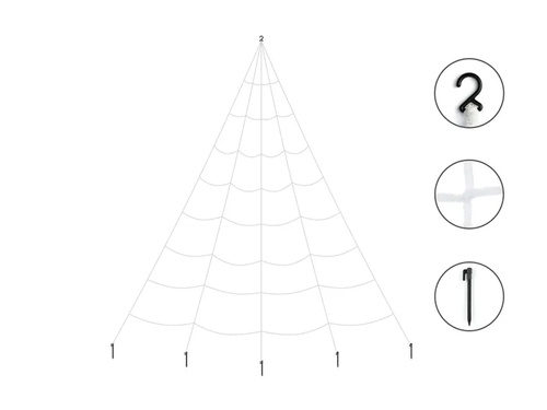 Duża pajęczyna biała - 5 x 4 m - 1 szt.