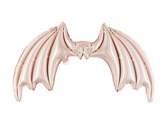 Balon foliowy Skrzydła Nietoperza różowe złoto - 85 x 50 cm - 1 szt.