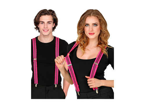 Neonowe różowe falbaniaste szelki