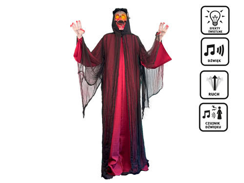 Dekoracja stojąca Przerażający Szkieletor - 210 cm - 1 szt.