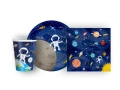Zestaw kubeczki + serwetki + talerzyki papierowe Planety - 26 szt.