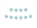 Baner Baby Shower gwiazdki błękitny - 290 cm - 1 szt.