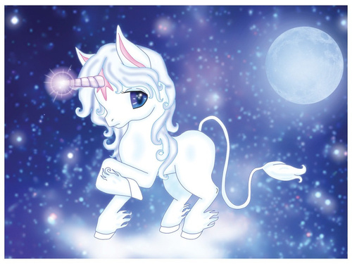 Dekoracyjny opłatek tortowy Jednorożec - A4