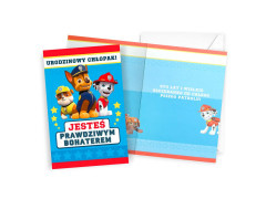 Kartka urodzinowa dla dziecka Psi Patrol - 11 x 17 cm 1 szt.