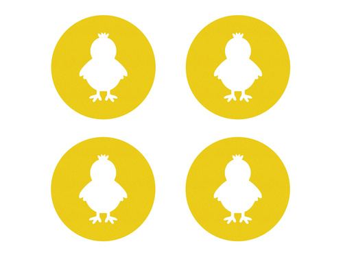 Podstawka pod kubek - Kurczaczek - 10 cm - 4 szt.