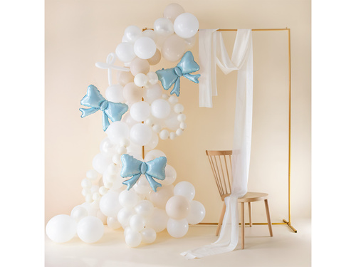 Balon foliowy Kokardka niebieska - 55 x 42 cm - 3 szt.