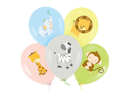 Balony lateksowe Safari - 30 cm - 5 szt.