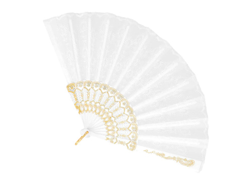 Wachlarz ze złotym wzorem - 1 szt.