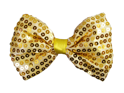 Mucha z cekinami złota - 11 cm - 1 szt.