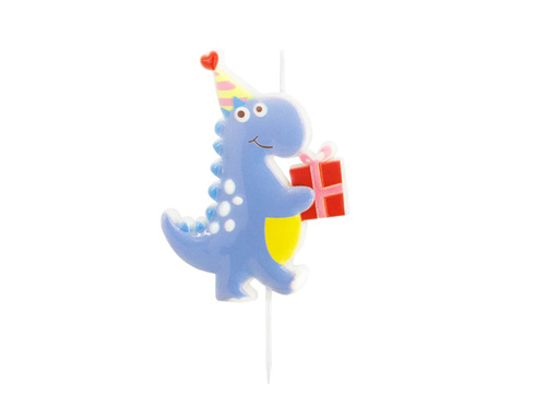 Świeczka urodzinowa Dinozaur - 9,7 cm - 1 szt.