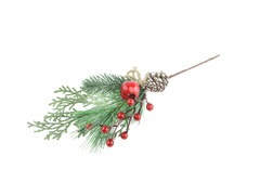 Dekoracja gałązka świąteczna - 34 x 13 cm - 1 szt.
