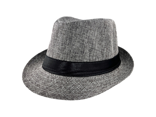Kapelusz Trilby szary - 1 szt.