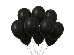 Balony lateksowe pastelowe czarne - duże - 100 szt.