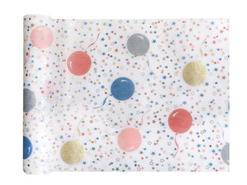 Bieżnik urodzinowy Baloniki - 27 cm x 3 m - 1 szt.