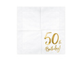 Serwetki na pięćdziesiąte urodziny - 33cm - 20 szt.