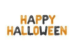 Balon foliowy napis Happy Halloween - 46 cm
