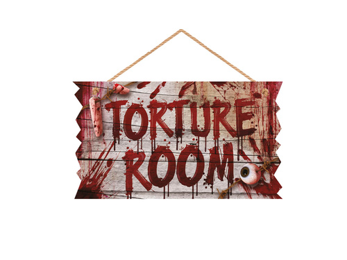 Znak Torture Room - 20 x 35 cm - 1 szt.