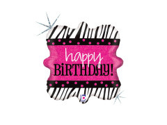 Balon foliowy Happy Birthday - 16" - 1 szt.