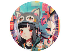 Talerzyki papierowe Manga - 22,5 cm - 10 szt.