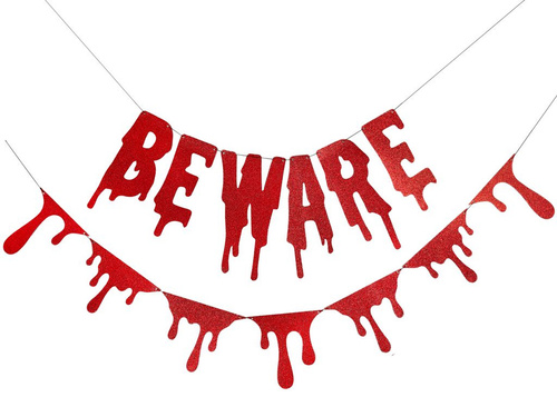 Krwawy Baner na Halloween - 2 m - 1 szt.