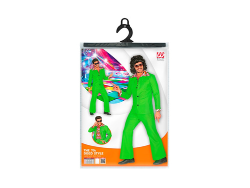 Strój disco garnitur lata 70-te - neonowa zieleń