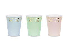 Kubeczki papierowe Kokardki - 220 ml - 6 szt.