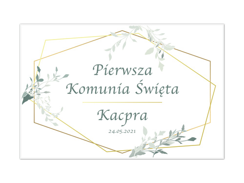 Plakat komunijny personalizowany - I Komunia Święta - 60x40 cm