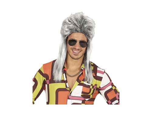 Siwa peruka gwiazda rocka