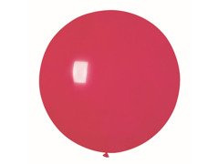 Balon olbrzym 85 cm średnicy - czerwony pastel - 1 szt.