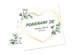 Zaproszenie personalizowane na ślub z kopertą - 6 szt.