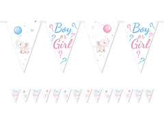 Baner flagi na Gender Reveal Girl or Boy? - 5 m - 1 szt.